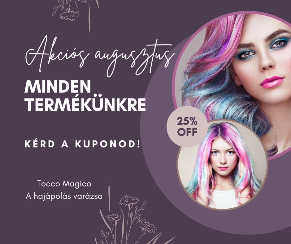 ✅ Egész augusztusban minden termékünkre 25% kedvezményt biztosítunk vásárlóinknak. ✅ Nincs más dolgod, minit az űrlapon keresztül kéred az akciós kuponod, amit a kosárba tétel után tudsz felhasználni. 
 #hairdresser #magico #hairstyle #sampon #széphaj #sulfatefree #slsfree #professzionálishajápolás #hajápolás #toccomagicohungary #hajápolás #egészségeshaj #hajapolas #széphajak #szephaj #akció #fodràsz #fodrasz #beauty #fodraszat